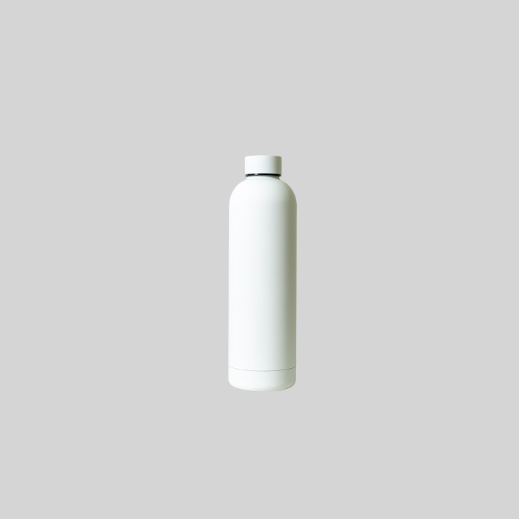 Soft touch White Insulated Water Bottle - 500ml