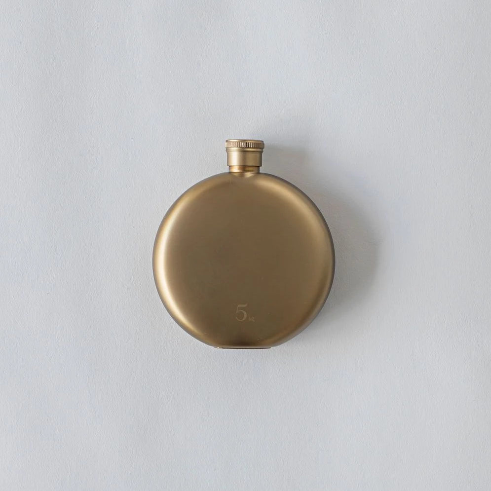 Gold hip flask