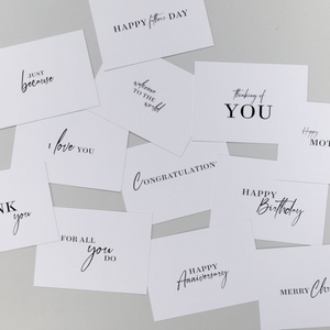 Premium linen finish greeting card