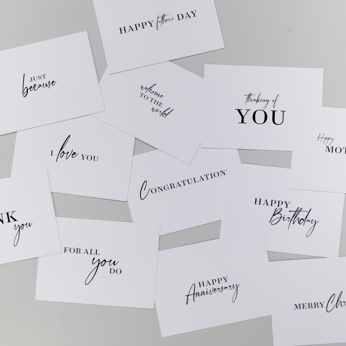 Linen finish greeting cards