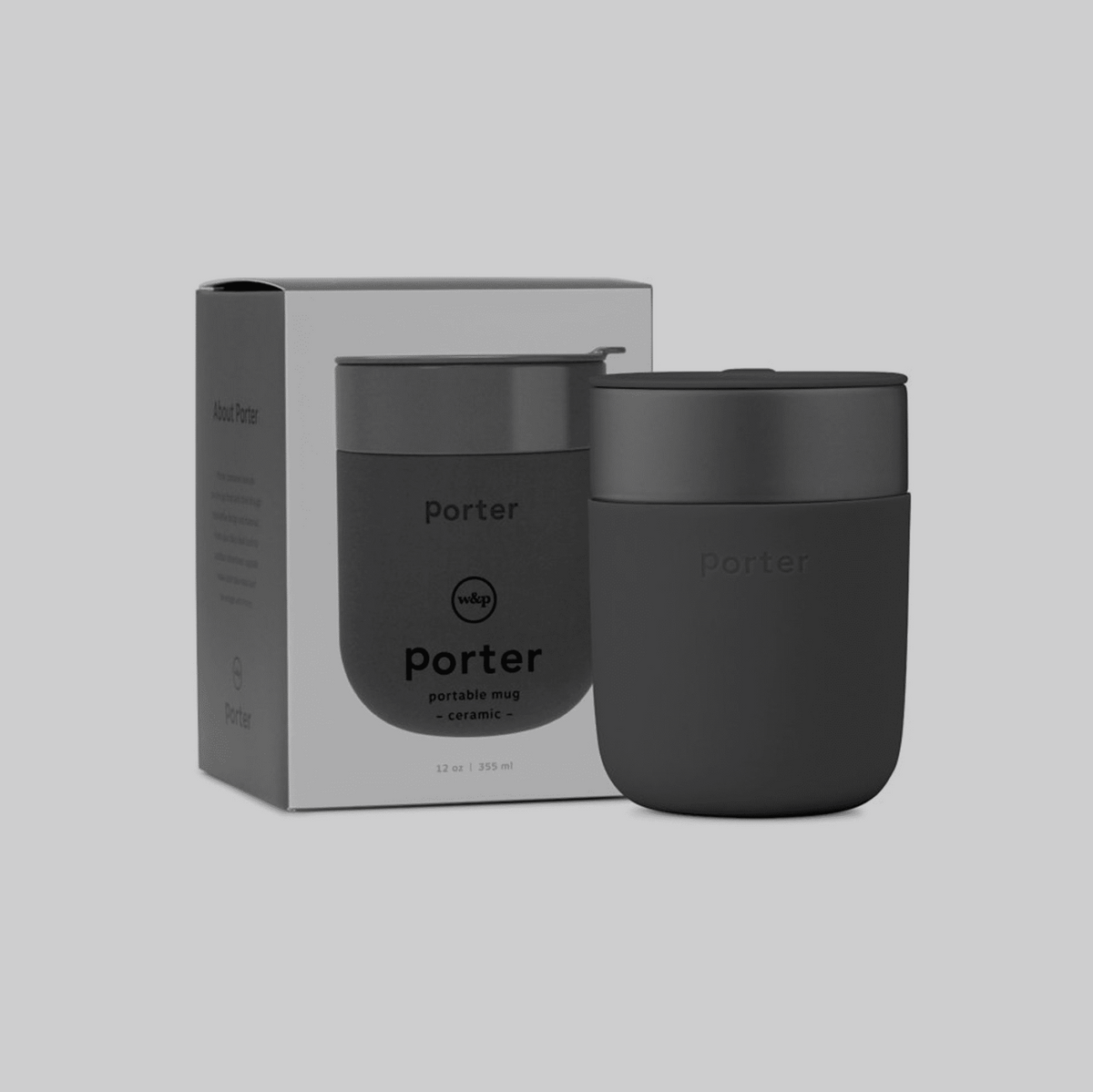 Portable coffee mug with lid 