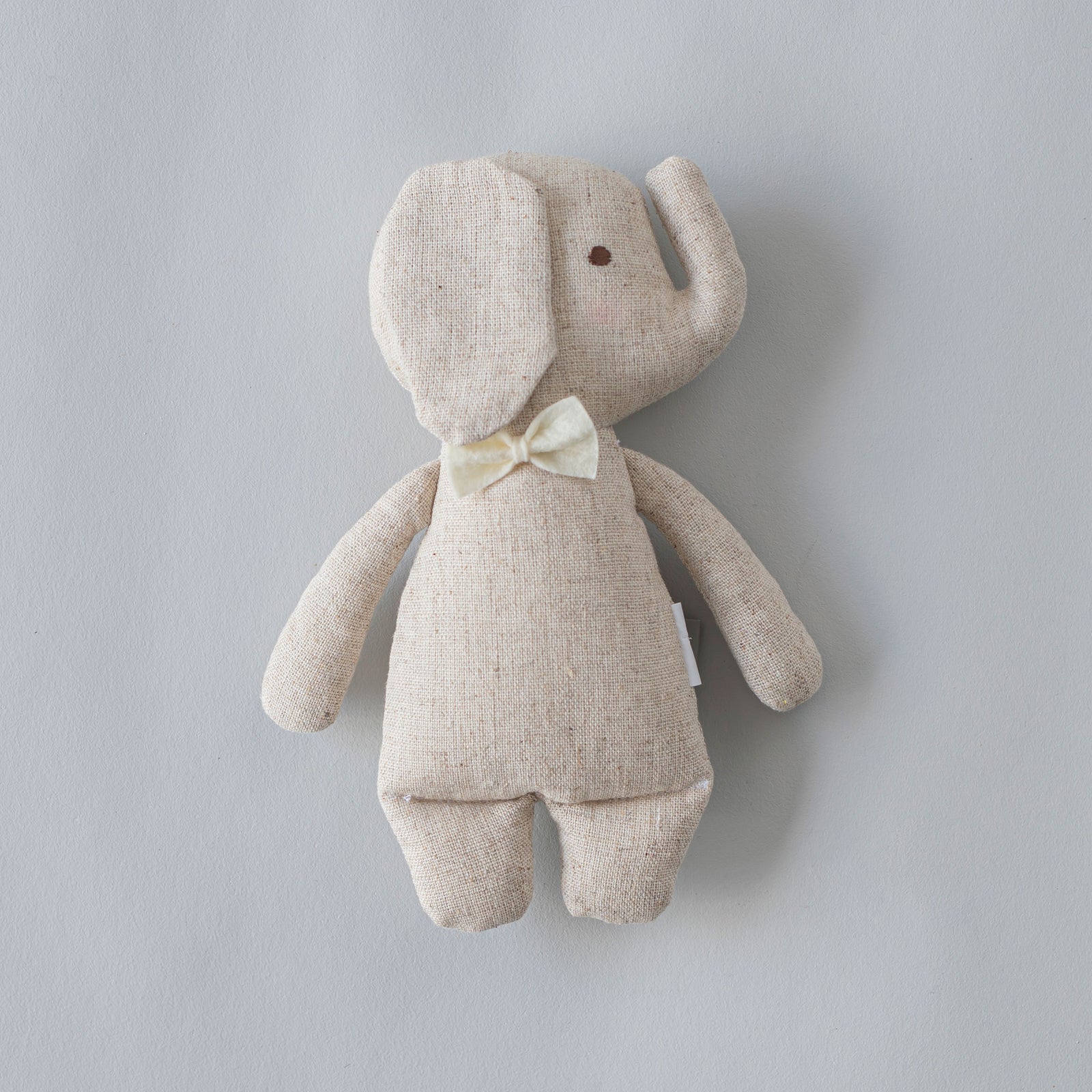 Baby elephant rattle, baby rattle, linen rattle 