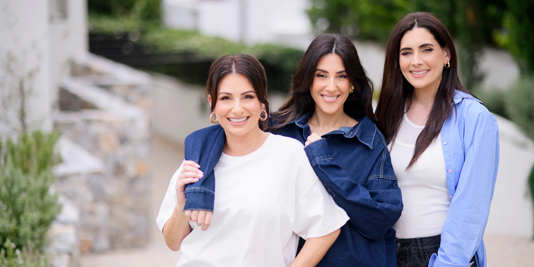 Laila, Pascale, and Chantelle in their studio